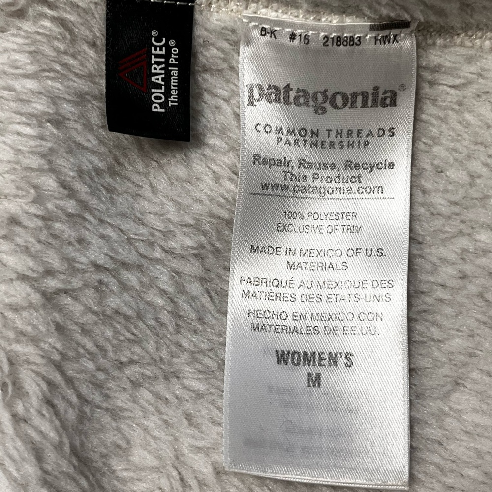 Patagonia | Re Tool Snap T Fleece Pullover Cream‎ M - Picture 8 of 8